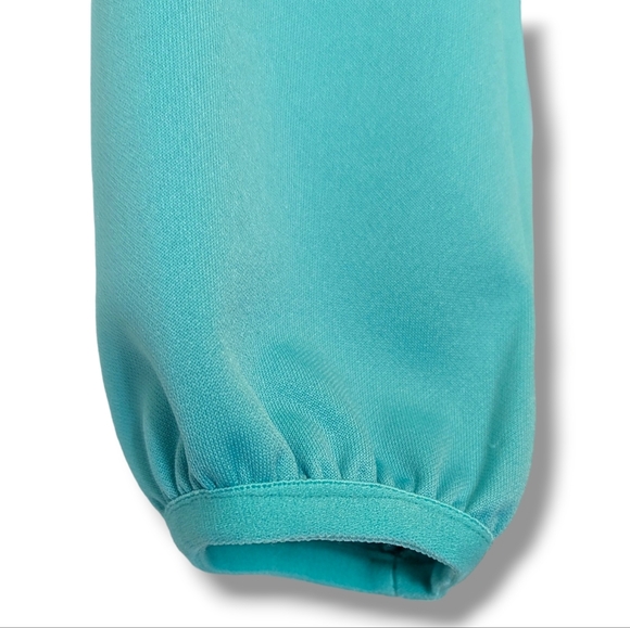 Le Coq Sportif Teal Green Full Zip Color Block Track Jacket: Women's Medium - Picture 9 of 10